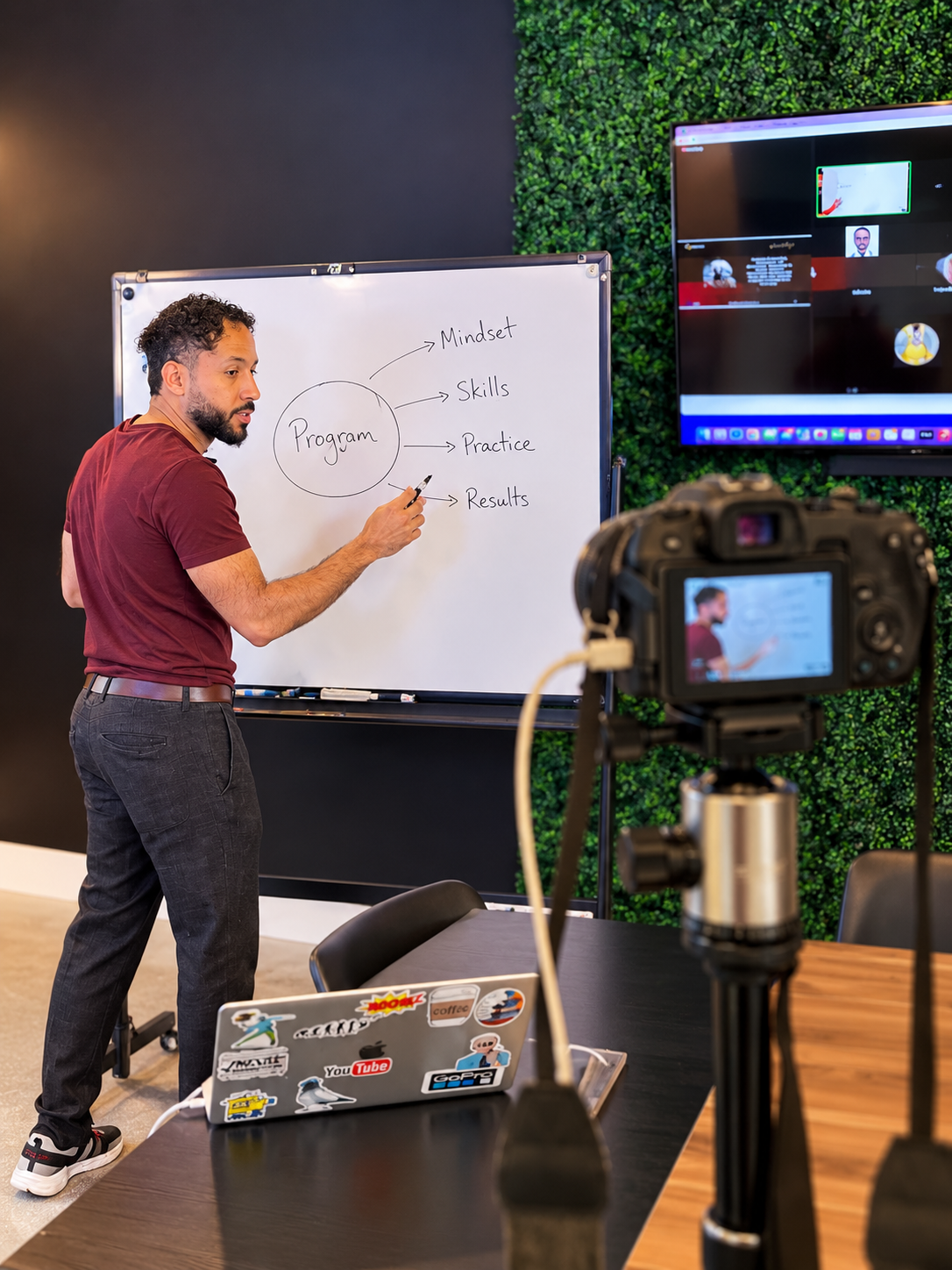 Dr. Mohanad Ali teaching at a whiteboard